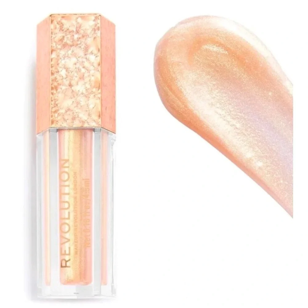 Makeup Revolution Luxurious Lip Topper Shimmer Gloss 0.16 oz 4.5ml New Champagne